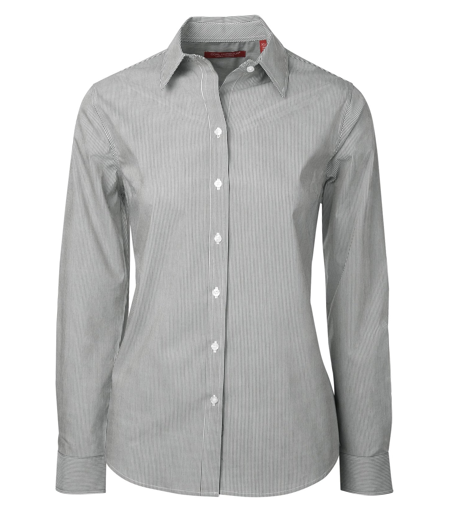 COAL HARBOUR® MINI STRIPE STRETCH WOVEN LADIES' SHIRT