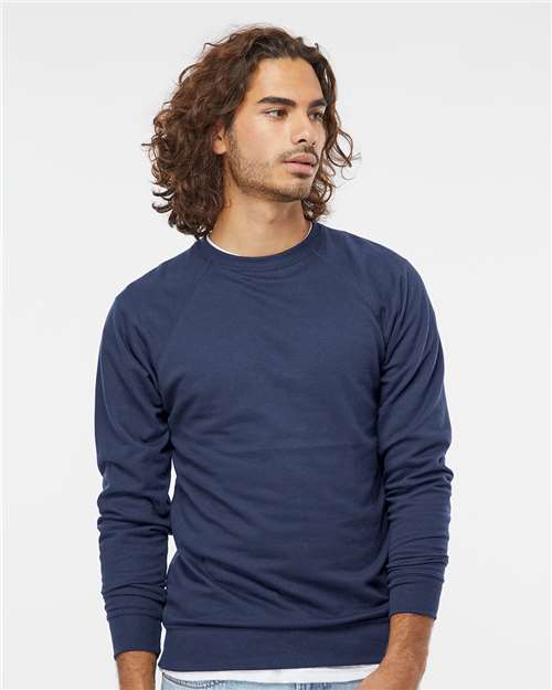 Unisex Icon Lightweight Loopback Terry Crewneck Sweatshirt