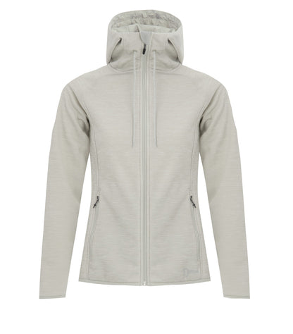 DISCONTINUED DRYFRAME® DRY TECH WATER RESISTANT FLEECE FULL ZIP HOODED LADIES' JACKET