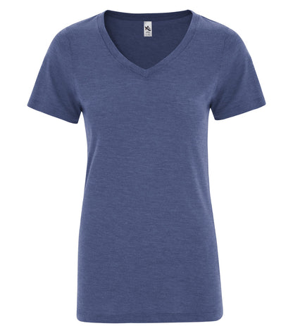 DISCONTINUED KOI® TRIBLEND V-NECK LADIES' TEE