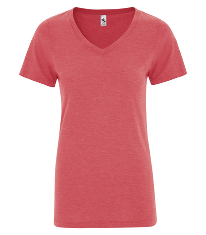 DISCONTINUED KOI® TRIBLEND V-NECK LADIES' TEE