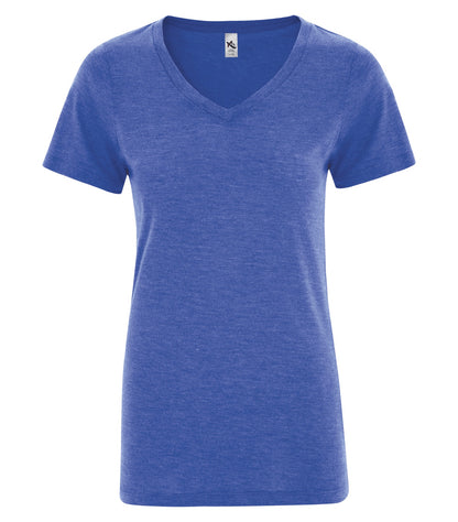 DISCONTINUED KOI® TRIBLEND V-NECK LADIES' TEE