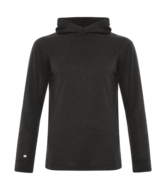 DISCONTINUED KOI® TRIBLEND LONG SLEEVE HOODED TEE