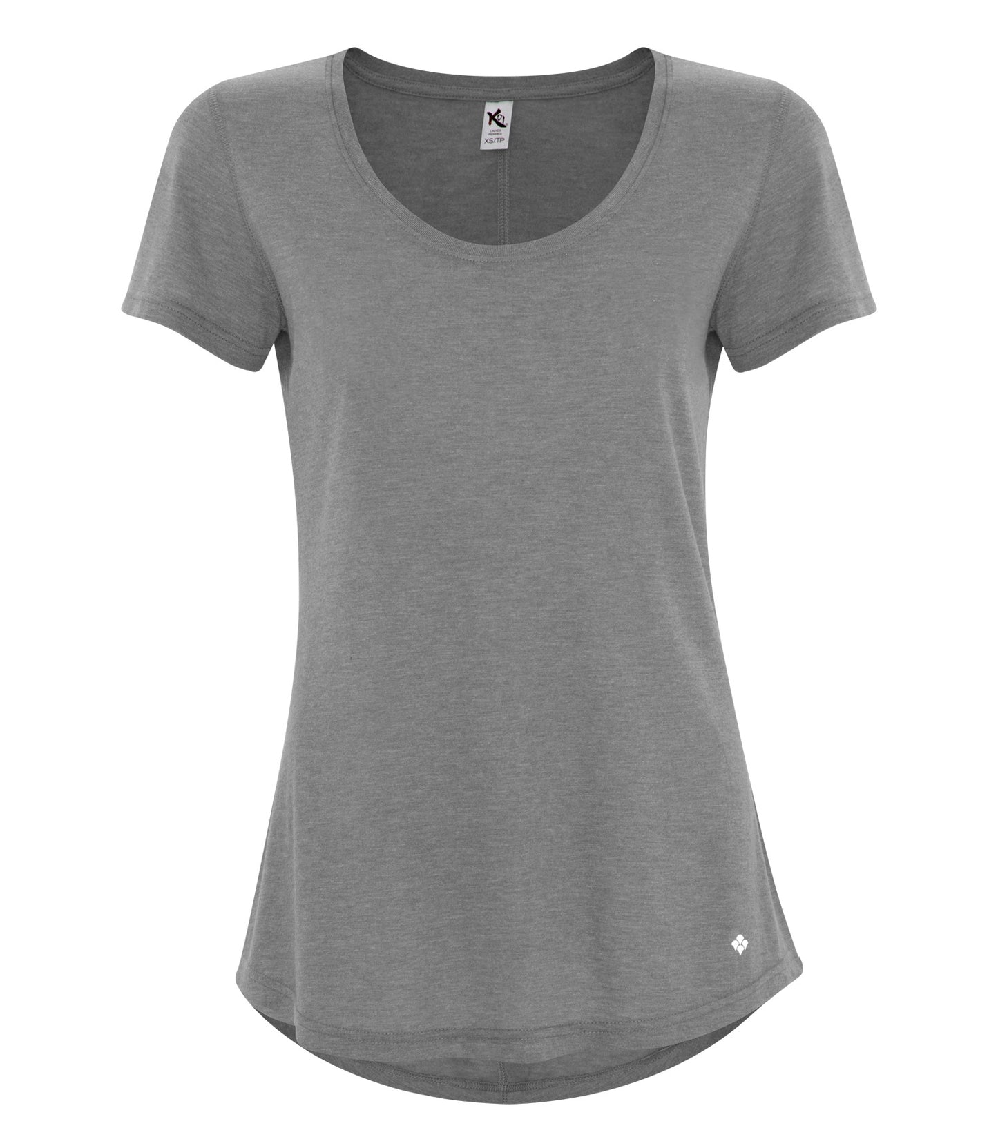 DISCONTINUED KOI® TRIBLEND SCOOP NECK RELAXED LADIES' TEE