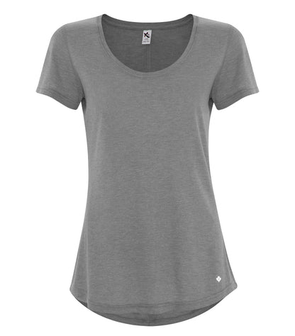 DISCONTINUED KOI® TRIBLEND SCOOP NECK RELAXED LADIES' TEE