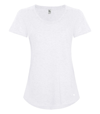DISCONTINUED KOI® TRIBLEND SCOOP NECK RELAXED LADIES' TEE
