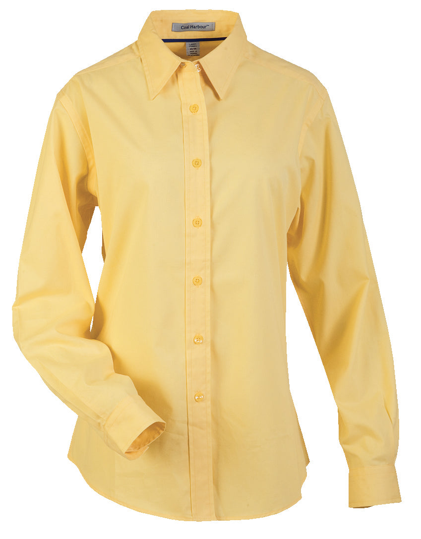 DISCONTINUED COAL HARBOUR® EASY CARE BLEND LONG SLEEVE WOVEN LADIES' SHIRT
