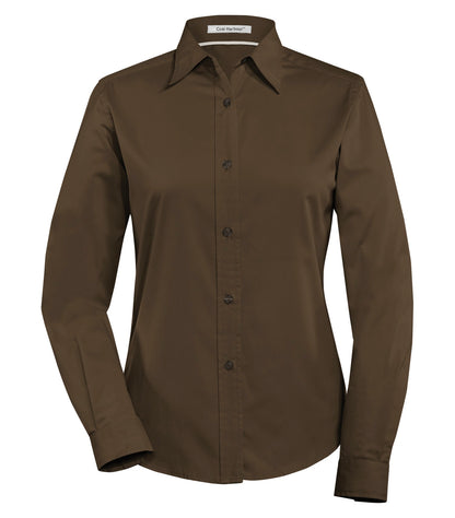 DISCONTINUED COAL HARBOUR® EASY CARE BLEND LONG SLEEVE WOVEN LADIES' SHIRT