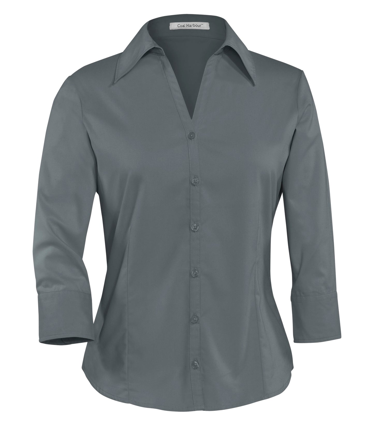 DISCONTINUED COAL HARBOUR® EASY CARE BLEND 3/4 SLEEVE LADIES' WOVEN SHIRT