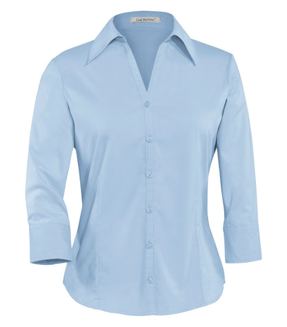 DISCONTINUED COAL HARBOUR® EASY CARE BLEND 3/4 SLEEVE LADIES' WOVEN SHIRT
