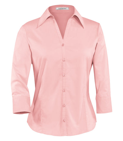 DISCONTINUED COAL HARBOUR® EASY CARE BLEND 3/4 SLEEVE LADIES' WOVEN SHIRT