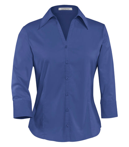 DISCONTINUED COAL HARBOUR® EASY CARE BLEND 3/4 SLEEVE LADIES' WOVEN SHIRT