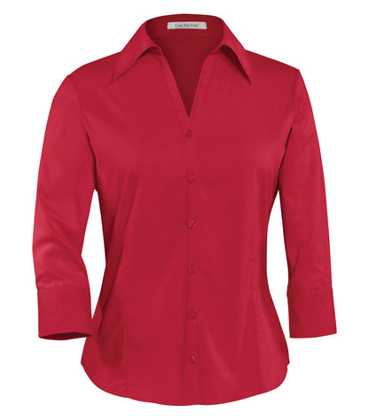 DISCONTINUED COAL HARBOUR® EASY CARE BLEND 3/4 SLEEVE LADIES' WOVEN SHIRT