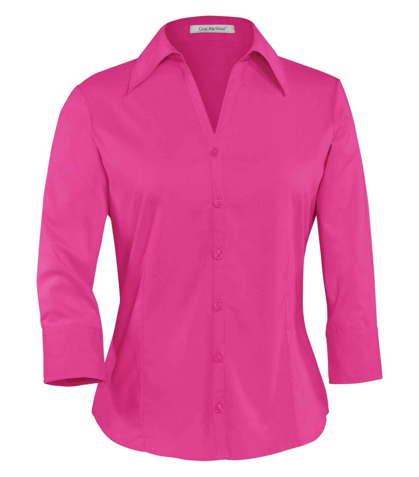 DISCONTINUED COAL HARBOUR® EASY CARE BLEND 3/4 SLEEVE LADIES' WOVEN SHIRT
