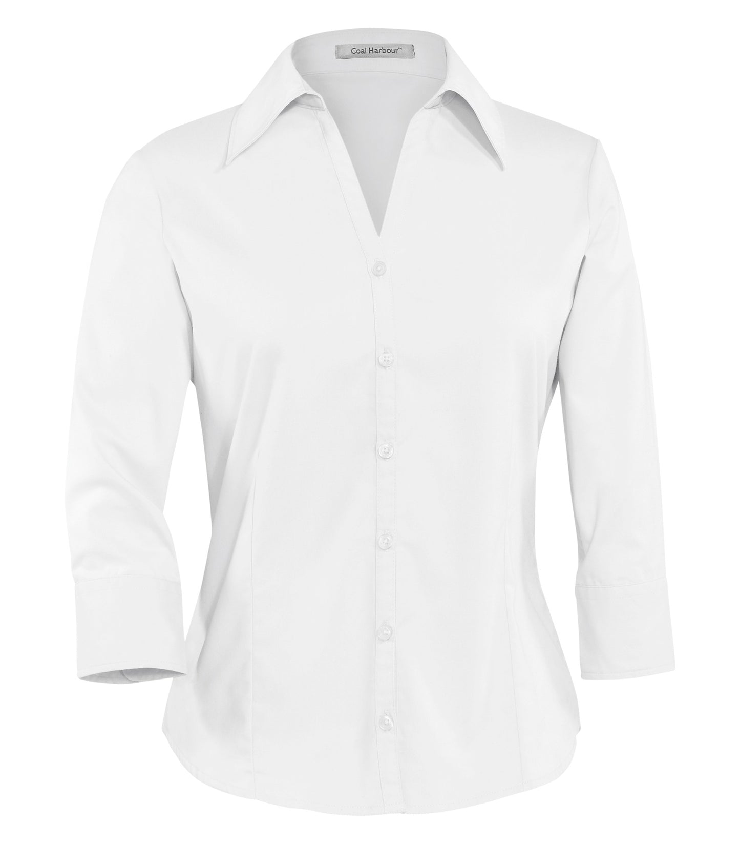 DISCONTINUED COAL HARBOUR® EASY CARE BLEND 3/4 SLEEVE LADIES' WOVEN SHIRT