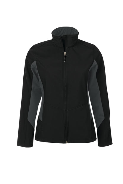 DISCONTINUED COAL HARBOUR® EVERYDAY COLOUR BLOCK WATER REPELLENT SOFT SHELL LADIES' JACKET