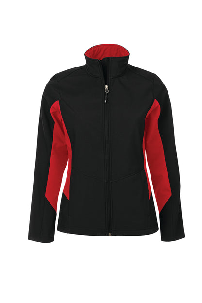 DISCONTINUED COAL HARBOUR® EVERYDAY COLOUR BLOCK WATER REPELLENT SOFT SHELL LADIES' JACKET