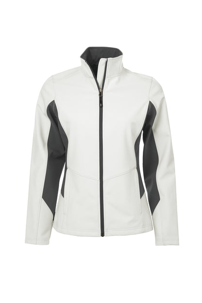 DISCONTINUED COAL HARBOUR® EVERYDAY COLOUR BLOCK WATER REPELLENT SOFT SHELL LADIES' JACKET